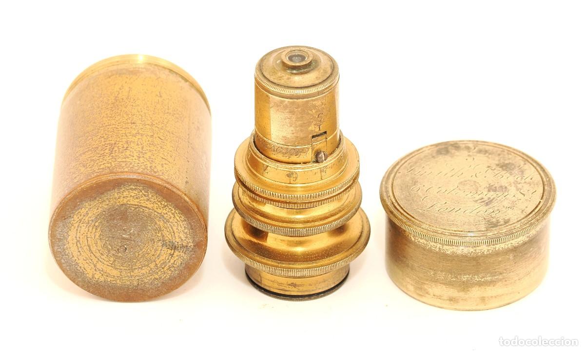 Antig&uuml;edades: Objetivo microscopio antiguo Smith&Beck (c.1855) con collar de correccion