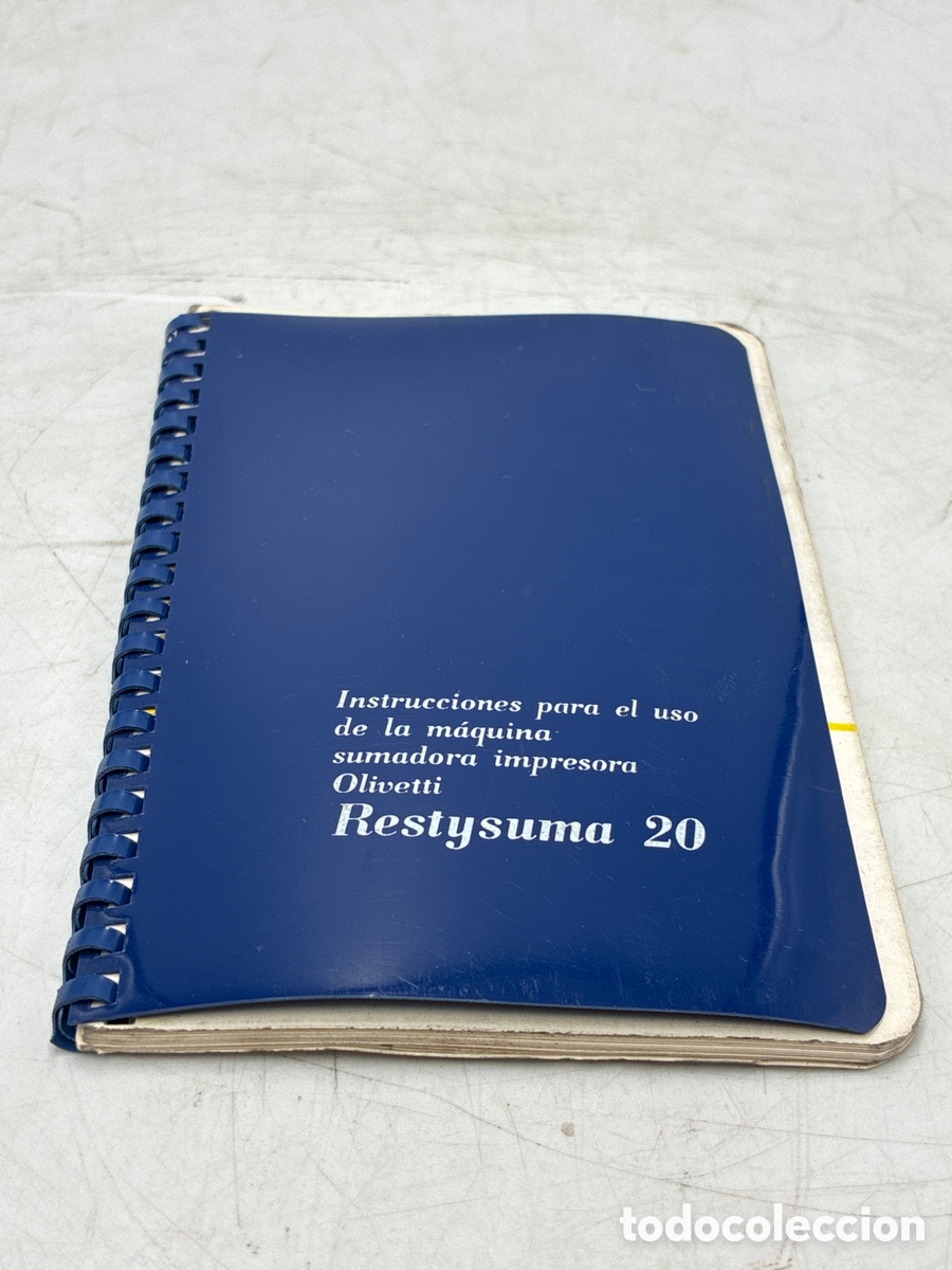 Antig&uuml;edades: Manual de instrucciones m&aacute;quina Restysuma 20.