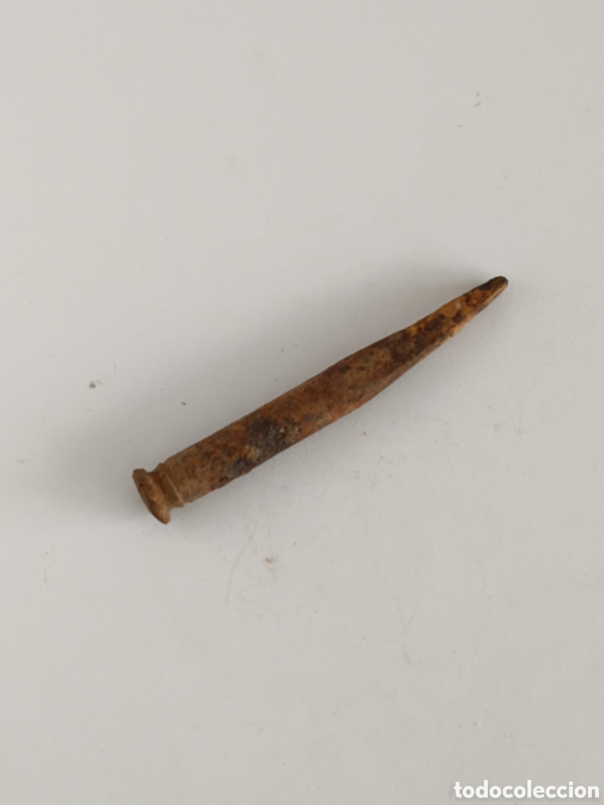 Antig&uuml;edades: Perno / pasador antiguo de forja (12,5cm)