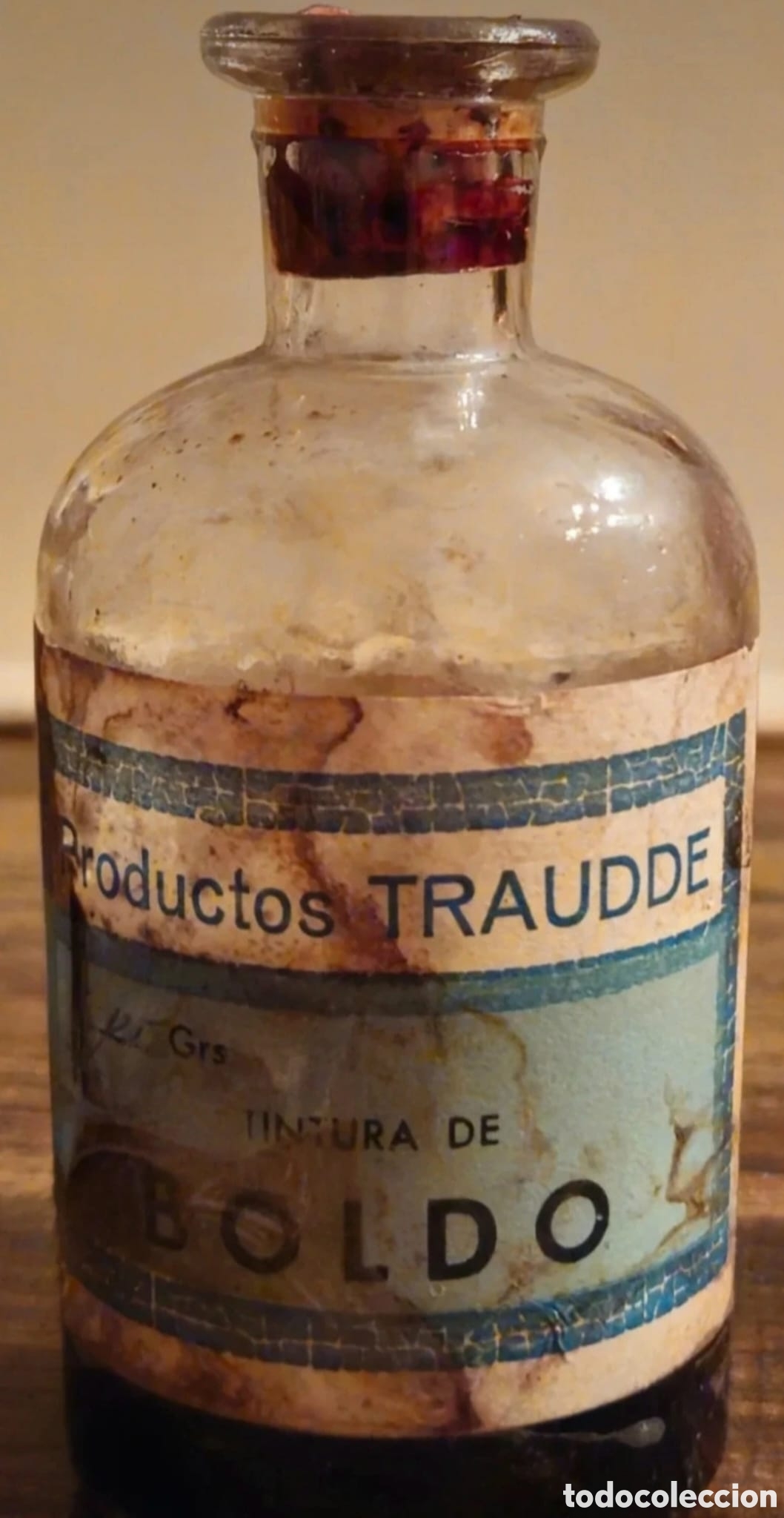 Antig&uuml;edades: ​Lote Antiguo Frascos de Farmacia y Botica A&ntilde;os 1910-1920 - Tinturas Traudde, Extractos y Reactivos