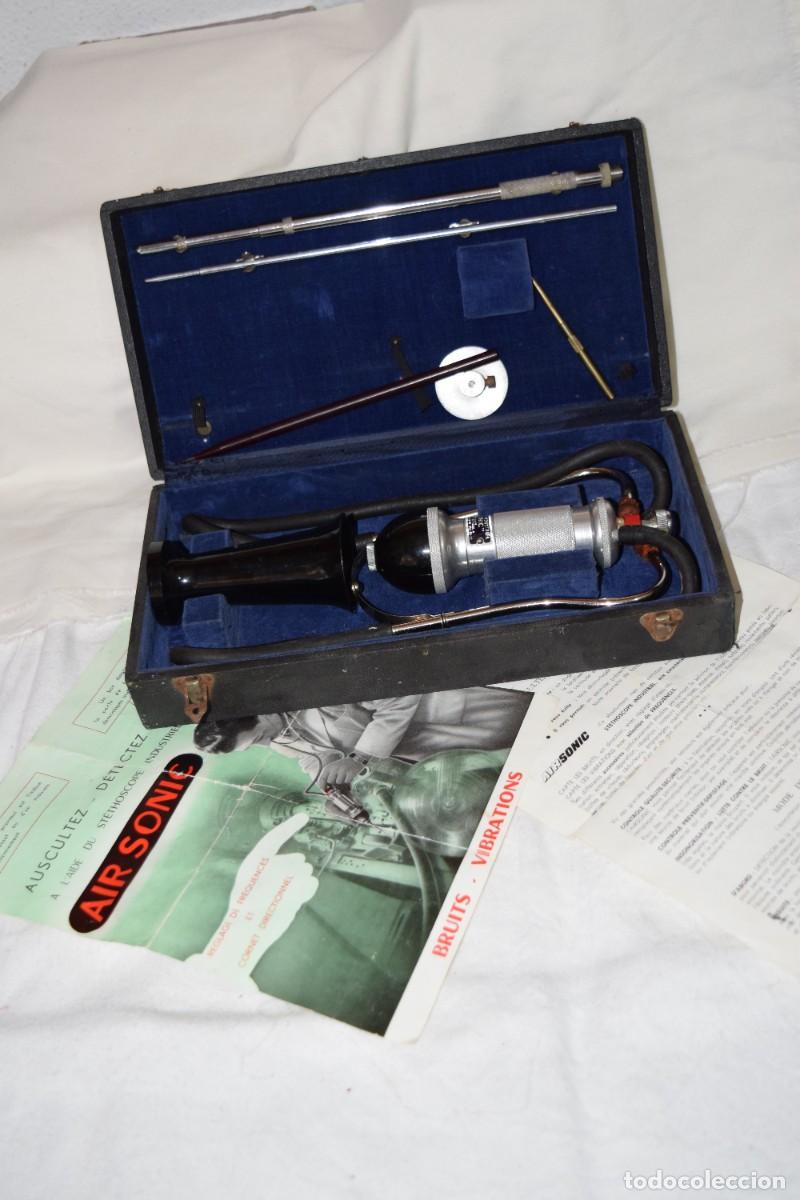 Antig&uuml;edades: AIR SONIC - Antiguo ESTETOSCOPIO INDUSTRIAL, localizador aver&iacute;as por sonido, con caja/estuche &iexcl;Mira!