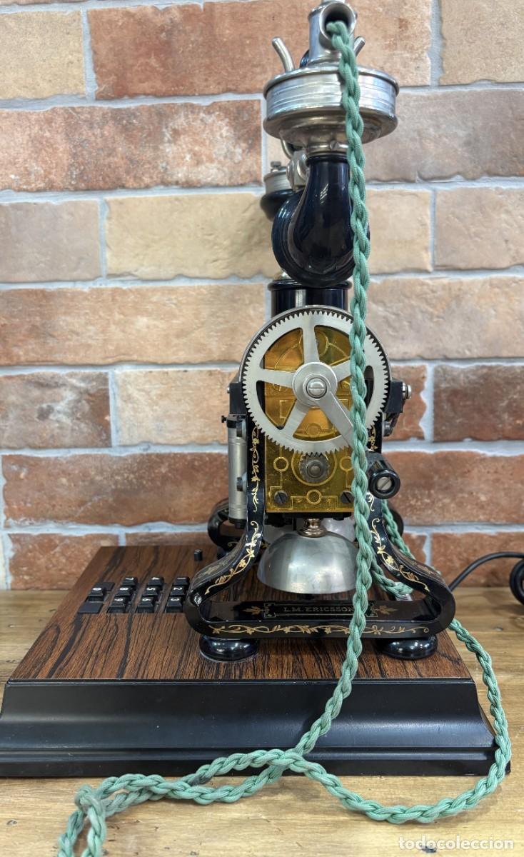 Tel&eacute;fonos: Tel&eacute;fono antiguo de mesa L.M. Ericsson estilo esqueleto - Foto 4