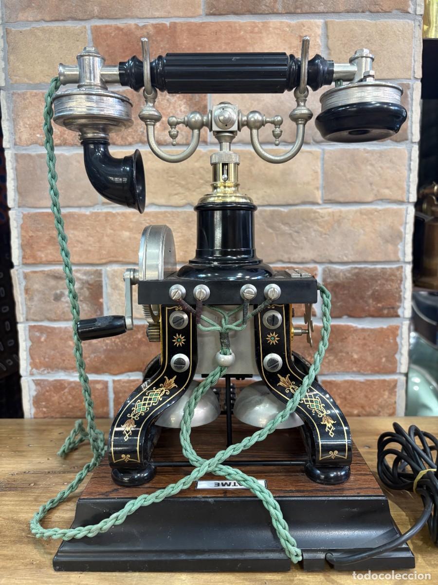 Tel&eacute;fonos: Tel&eacute;fono antiguo de mesa L.M. Ericsson estilo esqueleto - Foto 6