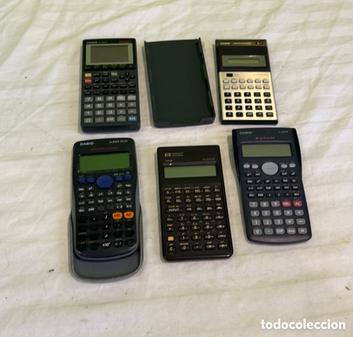 Antig&uuml;edades: LOTE 5 CALCULADORAS CIENT&Iacute;FICAS CASIO Y HP VINTAGE .
