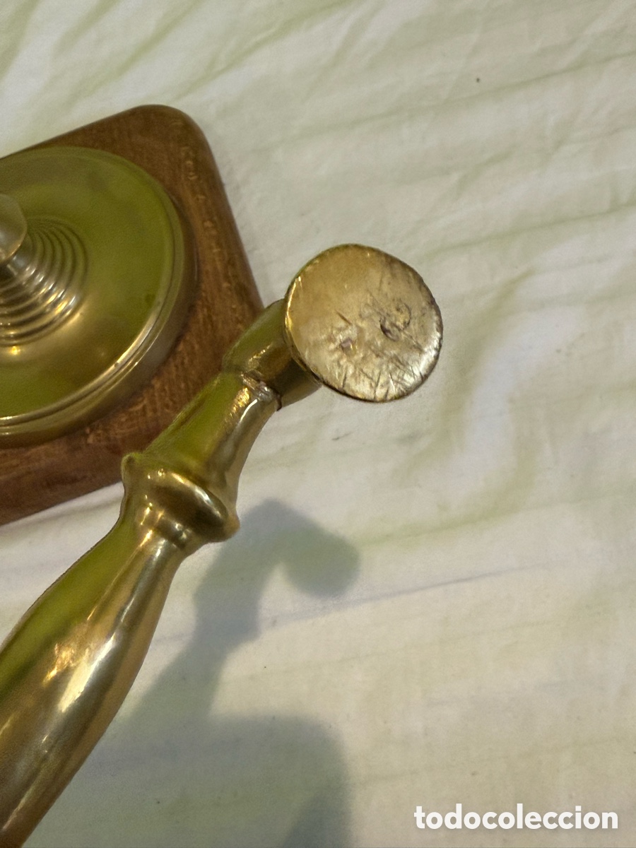 Antig&uuml;edades: ANTIGUO YUNQUE DE JOYERO EN BRONCE CON MARTILLO Y BASE DE MADERA &ndash; PIEZA SINGULAR - Foto 7