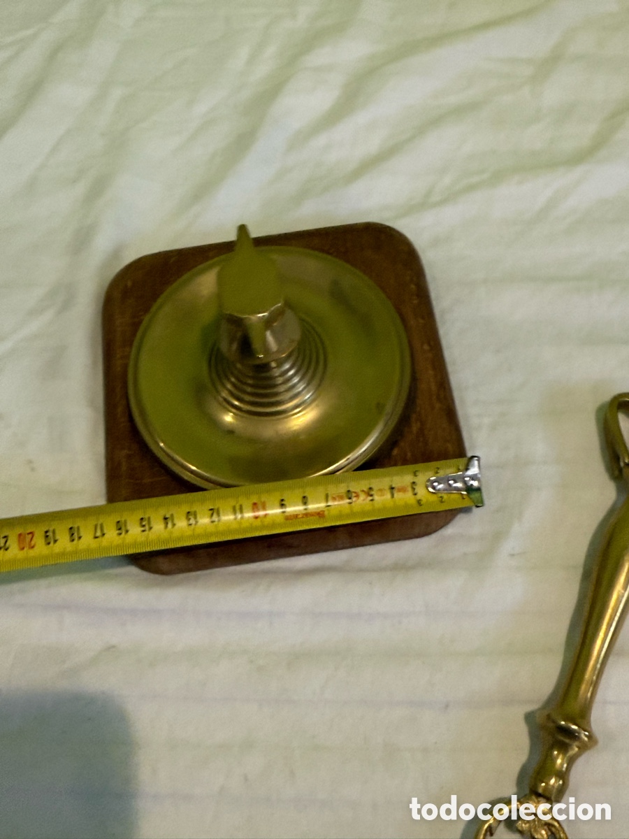 Antig&uuml;edades: ANTIGUO YUNQUE DE JOYERO EN BRONCE CON MARTILLO Y BASE DE MADERA &ndash; PIEZA SINGULAR - Foto 11