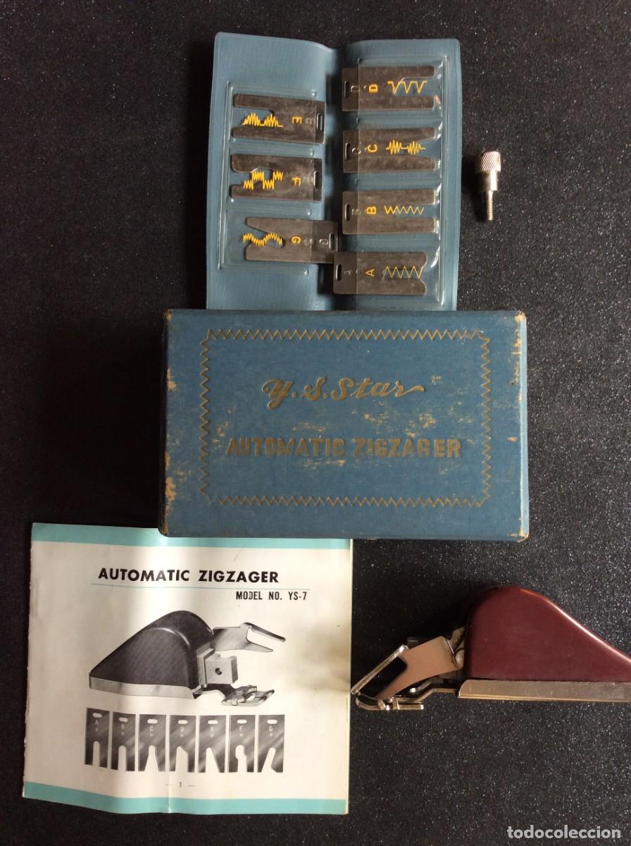 Antig&uuml;edades: Aparelho Zigue-Zague Vintage Y.S. Star YS-7 para M&aacute;quina Costura Antiga &ndash; Completo