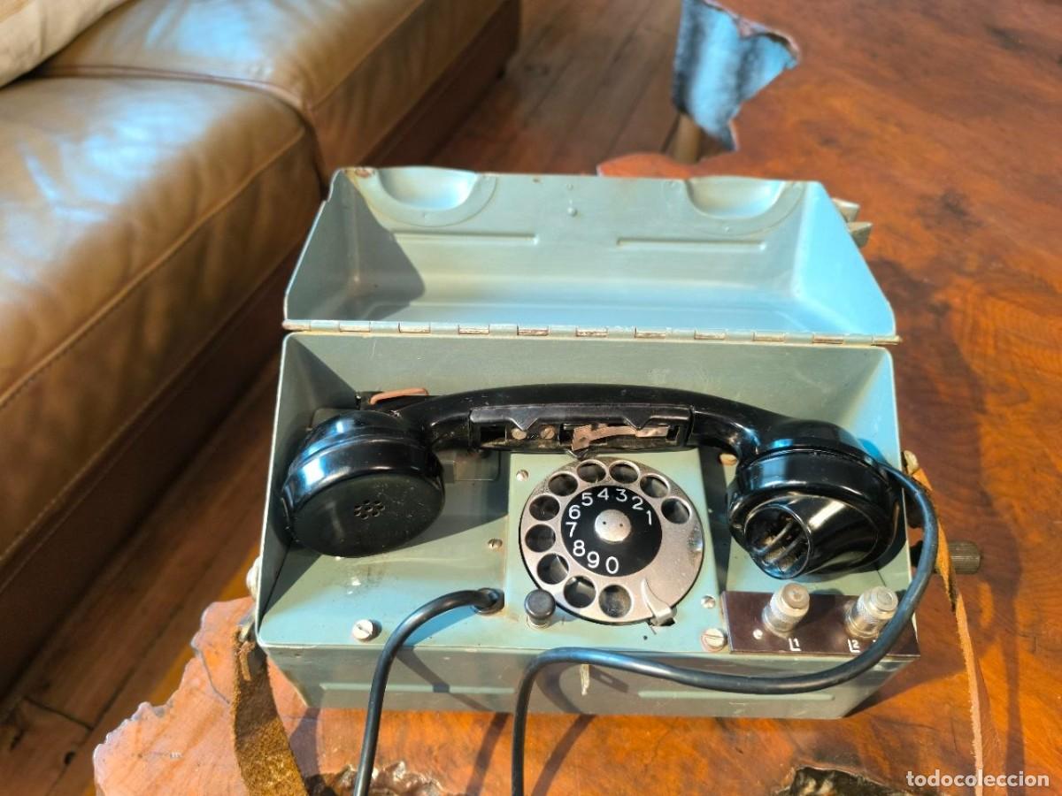 Tel&eacute;fonos: TELEFONO DE CAMPA&Ntilde;A O TECNICO PORTATIL A&Ntilde;OS 50 CAJA DE METAL 26X12X14 CM 3,9 KG