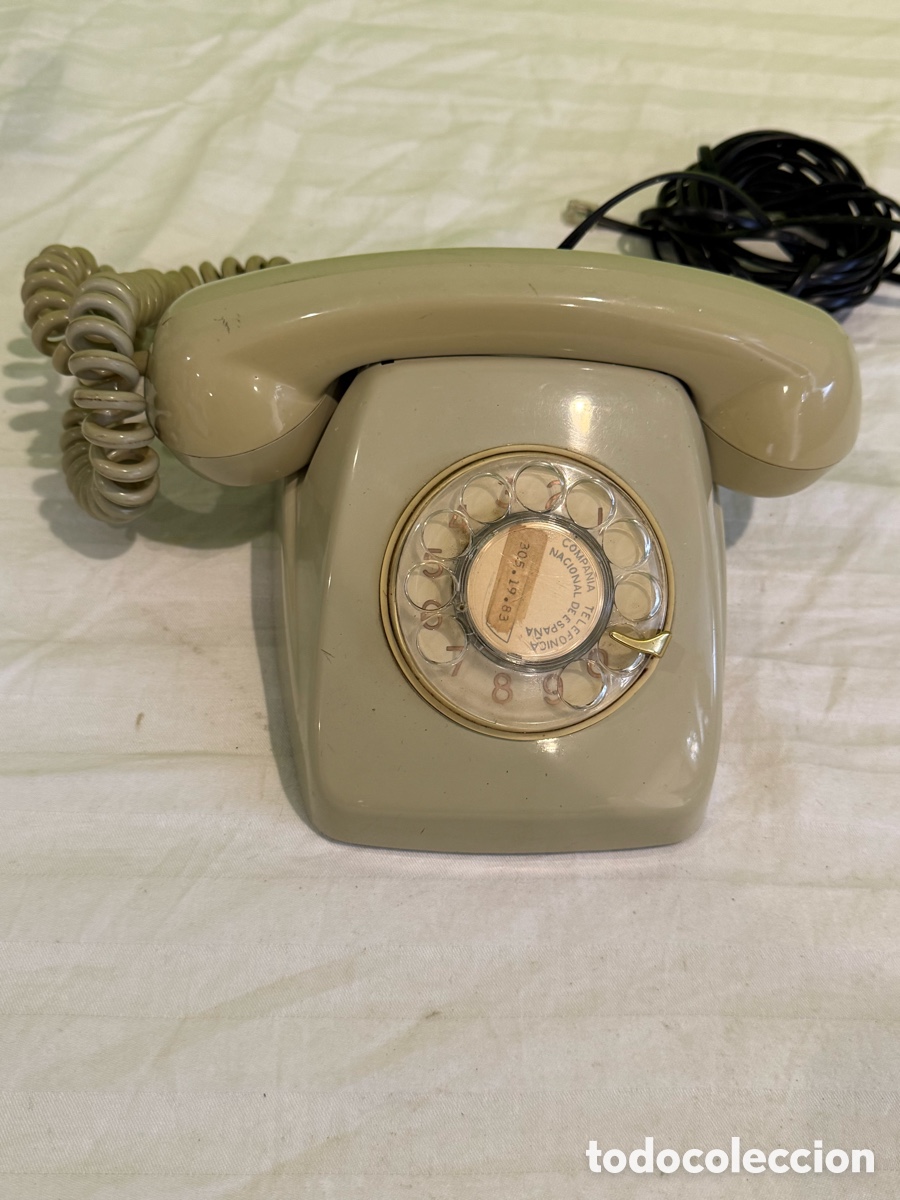Tel&eacute;fonos: Antiguo tel&eacute;fono HERALDO CITESA M&aacute;laga &ndash; Color gris original &ndash; Disco giratorio . Funcionando .