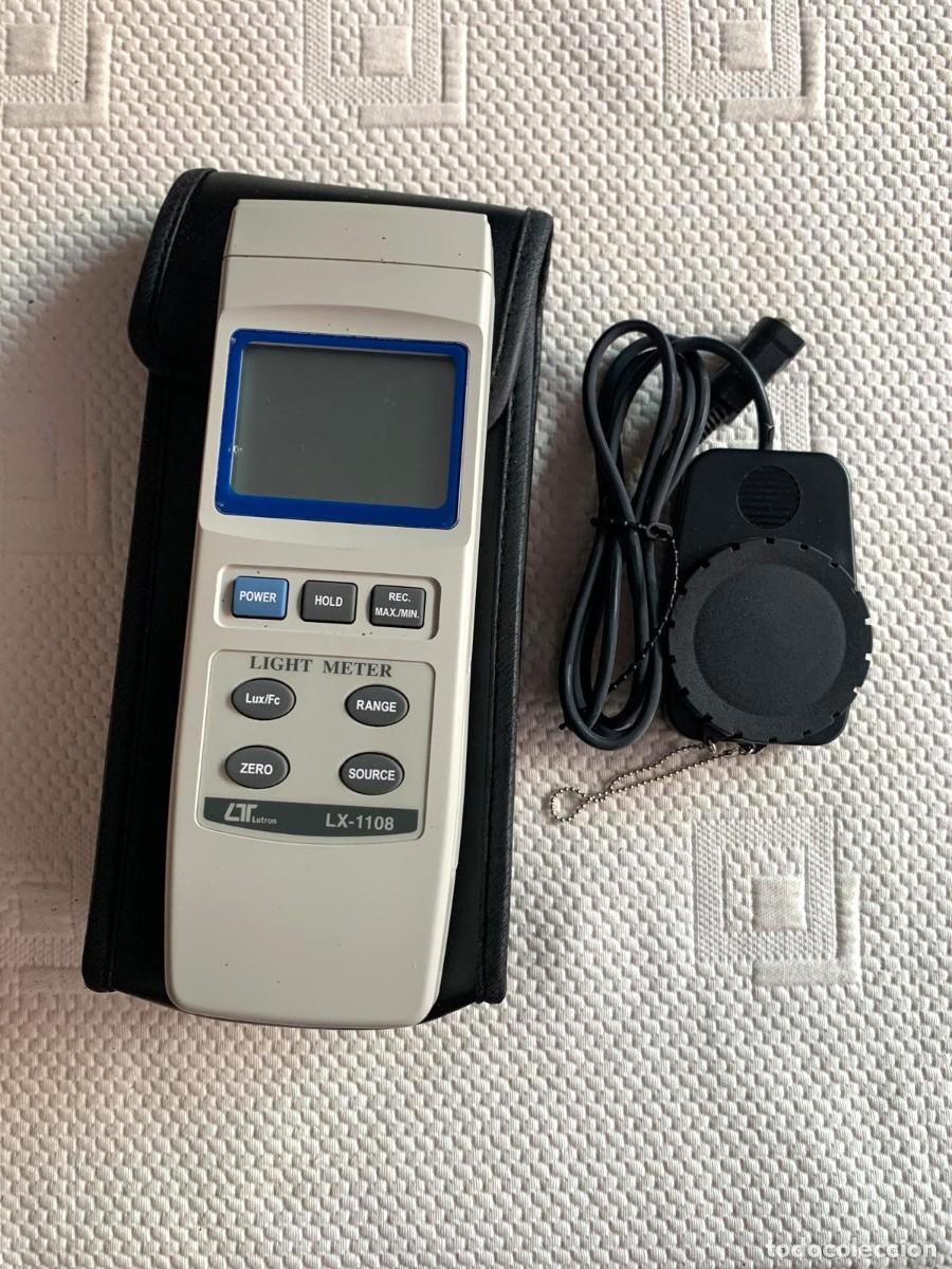 Antig&uuml;edades: Lux&oacute;metro Digital Profesional Lutron LX-1108 - Medidor de Luz + Funda Original