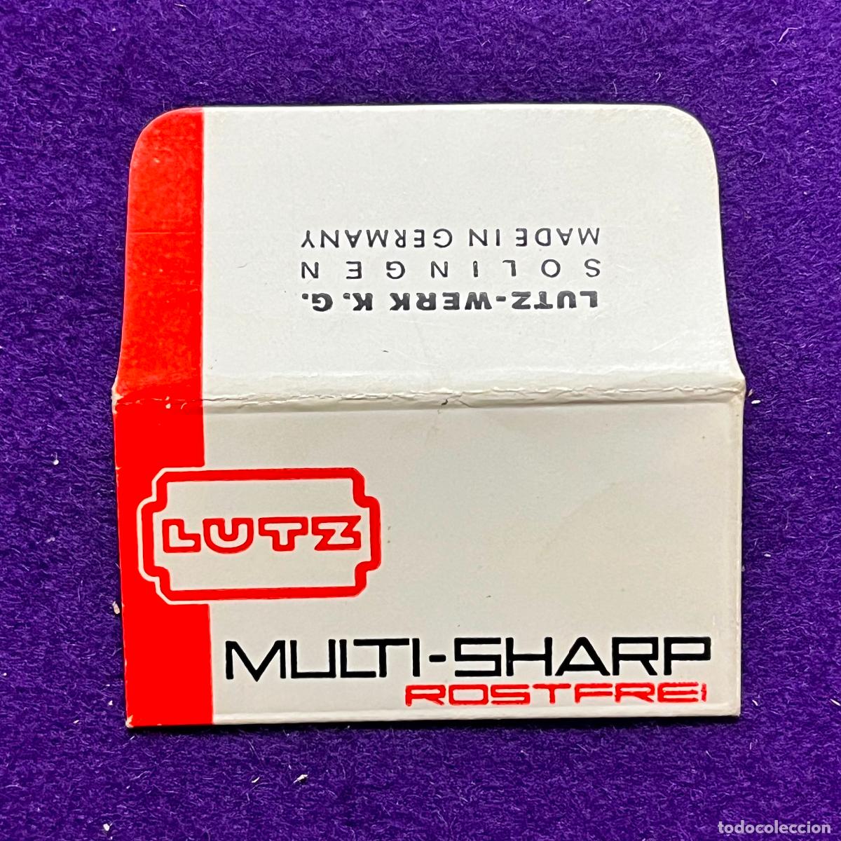Antig&uuml;edades: FUNDA Y HOJA DE CUCHILLA DE AFEITAR. LUTZ MULTI SHARP.