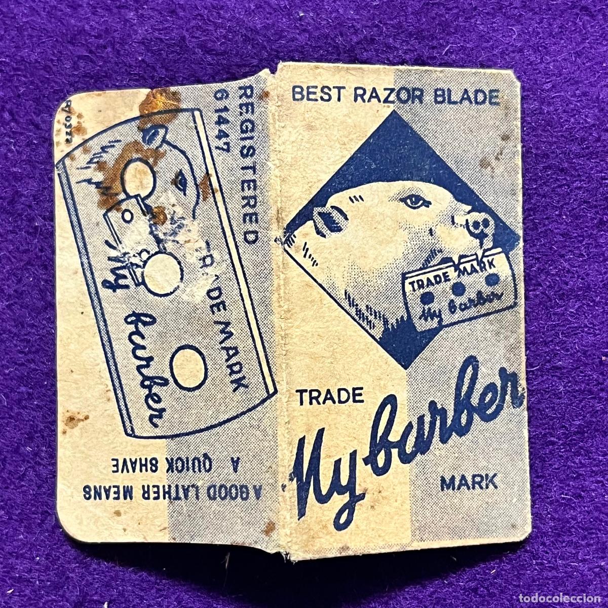 Antig&uuml;edades: FUNDA DE HOJA DE CUCHILLA DE AFEITAR. MY BARBER.