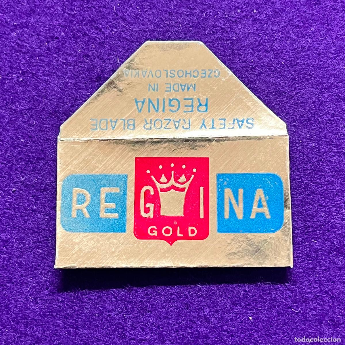 Antig&uuml;edades: FUNDA DE HOJA DE CUCHILLA DE AFEITAR. REGINA GOLD.