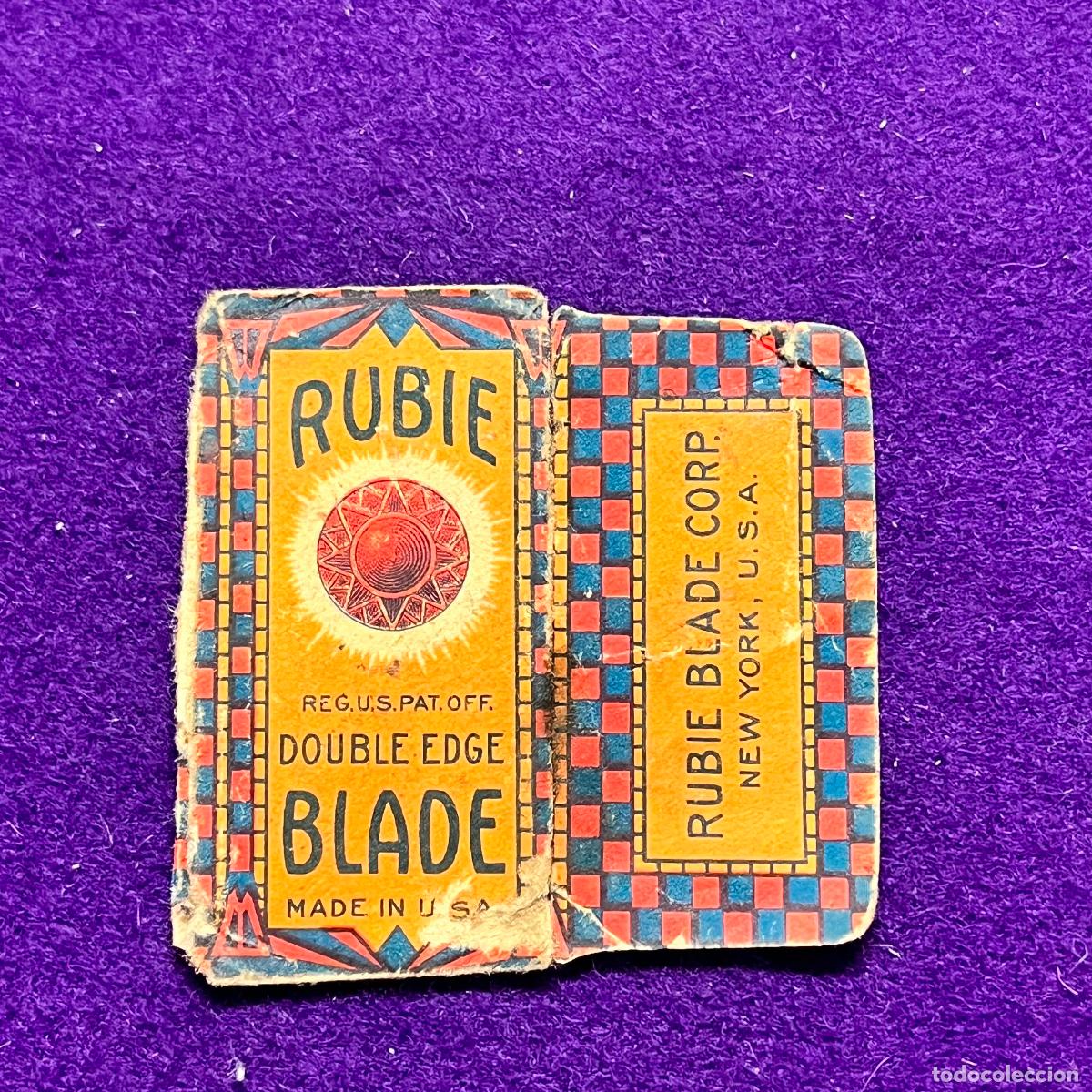 Antig&uuml;edades: FUNDA DE HOJA DE CUCHILLA DE AFEITAR. RUBIE.