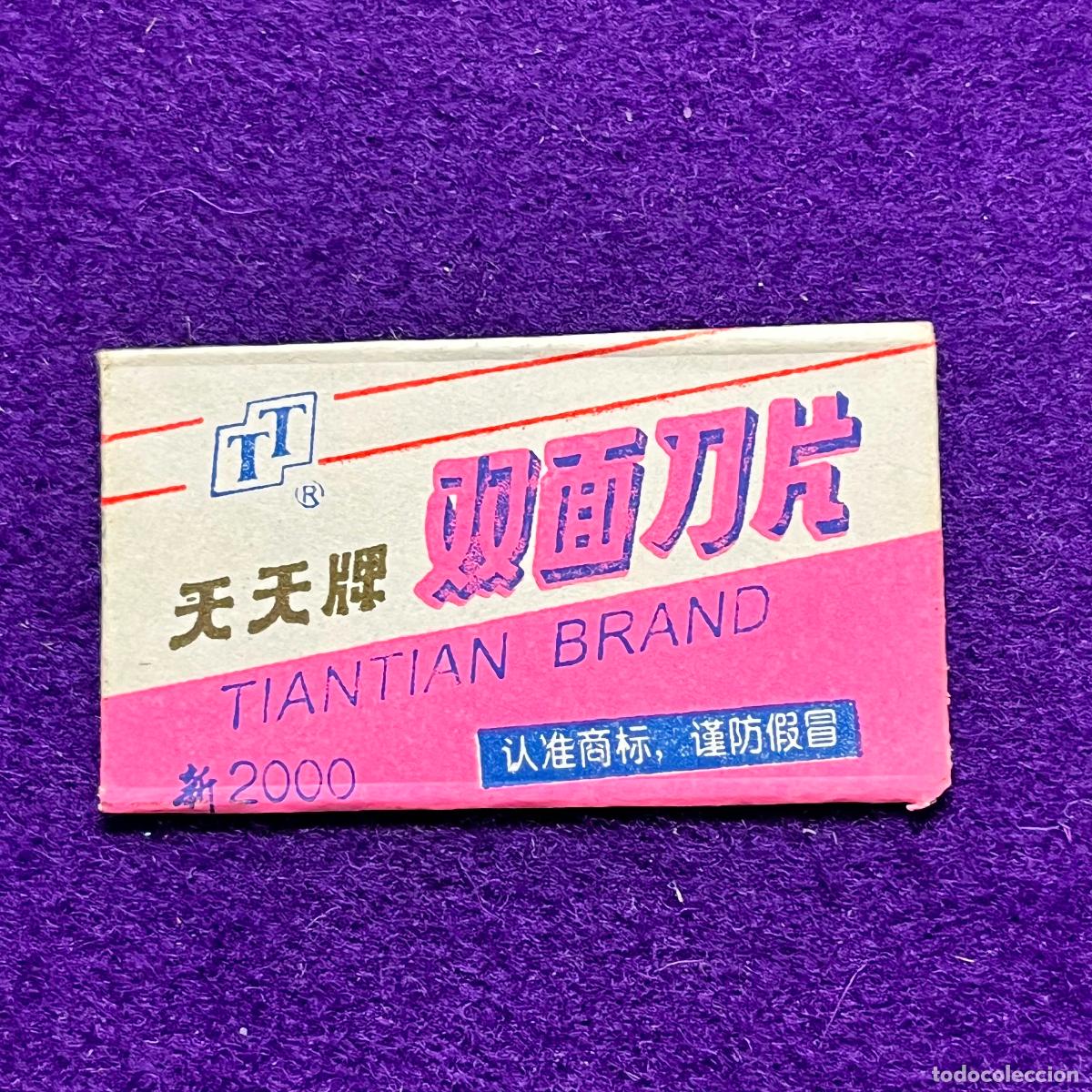 Antig&uuml;edades: FUNDA Y HOJA DE CUCHILLA DE AFEITAR. TIANTIAN BLADE.