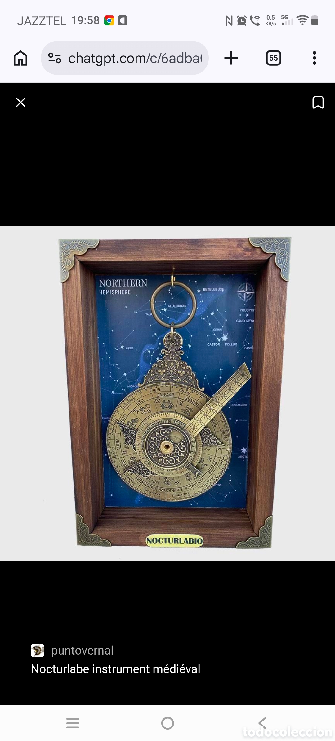 Antig&uuml;edades: Astrolabio &aacute;rabe enmarcado - Foto 2
