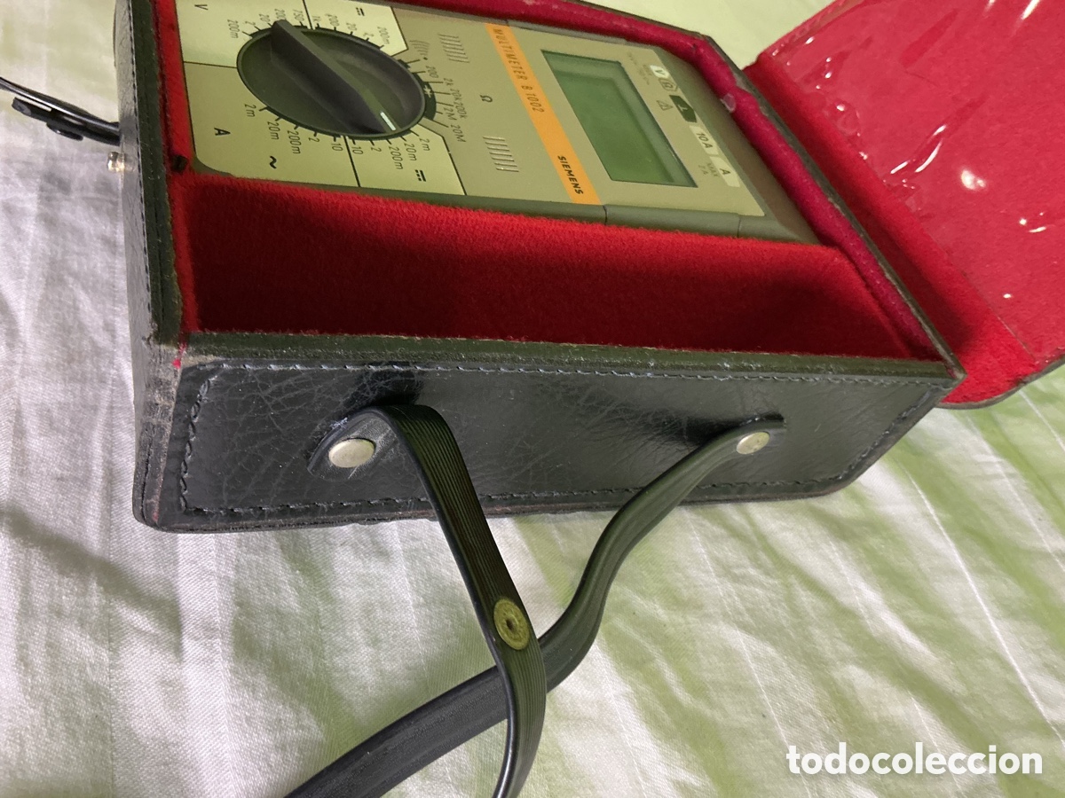 Antig&uuml;edades: Mult&iacute;metro digital Siemens B 1002 con estuche y cables. Funciona. - Foto 6