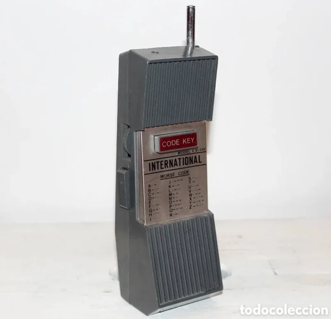 Antig&uuml;edades: Walkie Talkie con c&oacute;digo morse y antena, a&ntilde;os 70