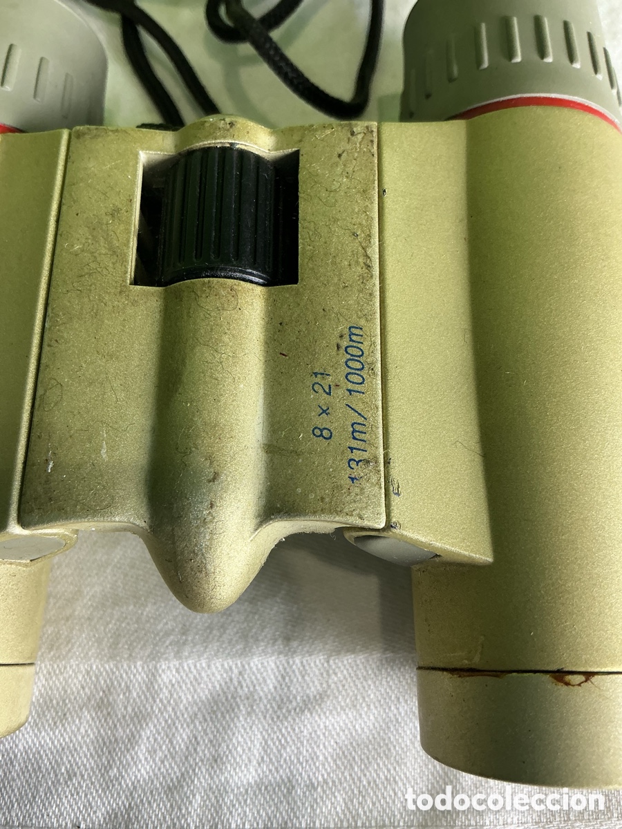 Antig&uuml;edades: Prism&aacute;ticos compactos 8 &times; 21 dorados con cord&oacute;n - Foto 2