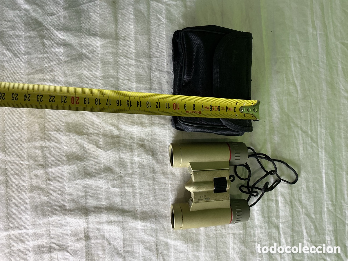 Antig&uuml;edades: Prism&aacute;ticos compactos 8 &times; 21 dorados con cord&oacute;n - Foto 5