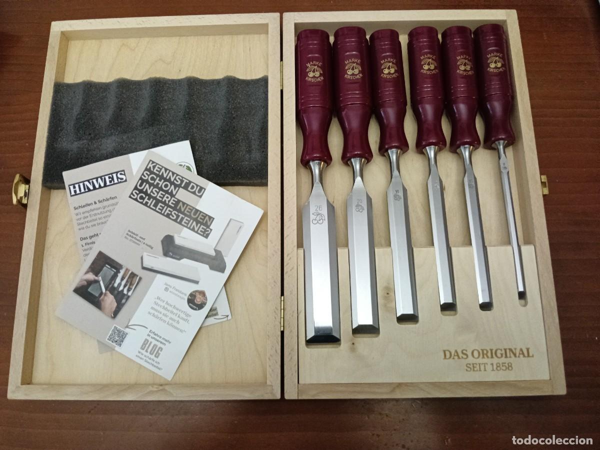 Antig&uuml;edades: JUEGO DE SEIS CINCELES MARCA KIRSCHEN