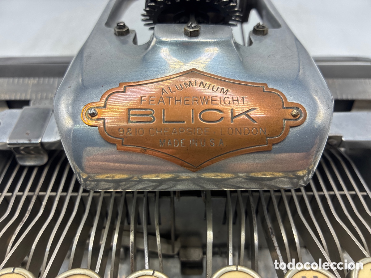 Antig&uuml;edades: M&aacute;quina de escribir Blick de aluminio. - Foto 3