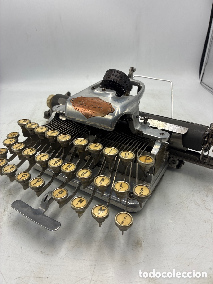 Antig&uuml;edades: M&aacute;quina de escribir Blick de aluminio. - Foto 5