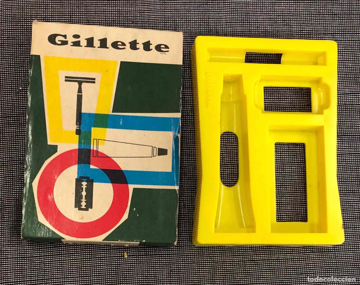 Antig&uuml;edades: ESTUCHE VACIO PARA MAQUINILLA AFEITAR GILLETTE SAFETY RAZOR. ENGLAND
