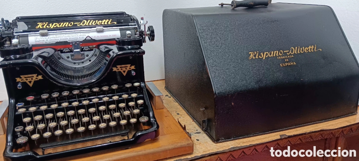 Antig&uuml;edades: M&aacute;quina de escribir Hispano Olivetti M-40 - Foto 3