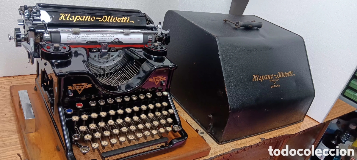 Antig&uuml;edades: M&aacute;quina de escribir Hispano Olivetti M-40 - Foto 2