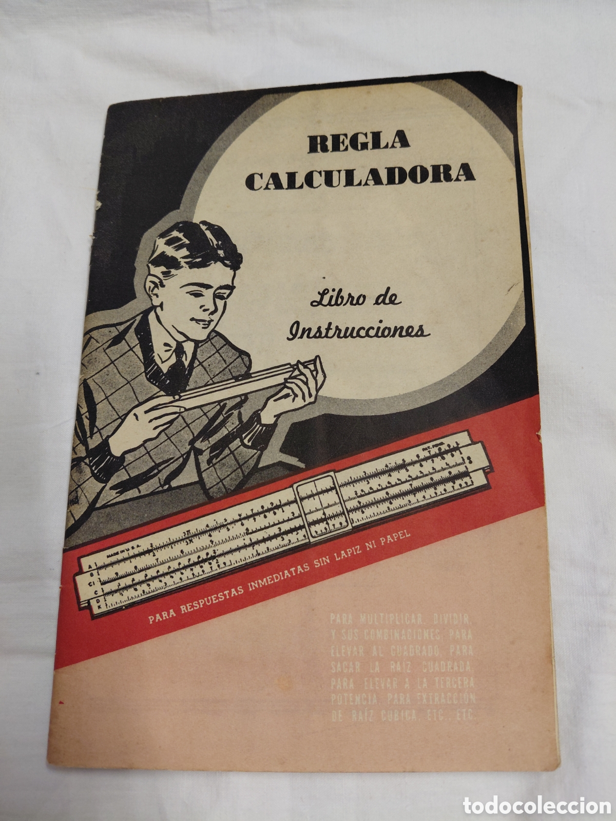 Antig&uuml;edades: REGLA CALCULADORA LIBRO DE INSTRUCCIONES.PARA RESPUESTAS INMEDIATAS SIN LAPIZ NI PAPEL