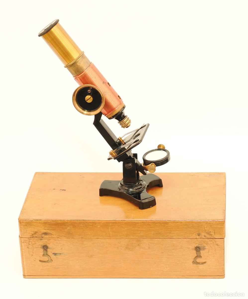 Antig&uuml;edades: Microscopio antiguo frances Deyrolle (c.1910)