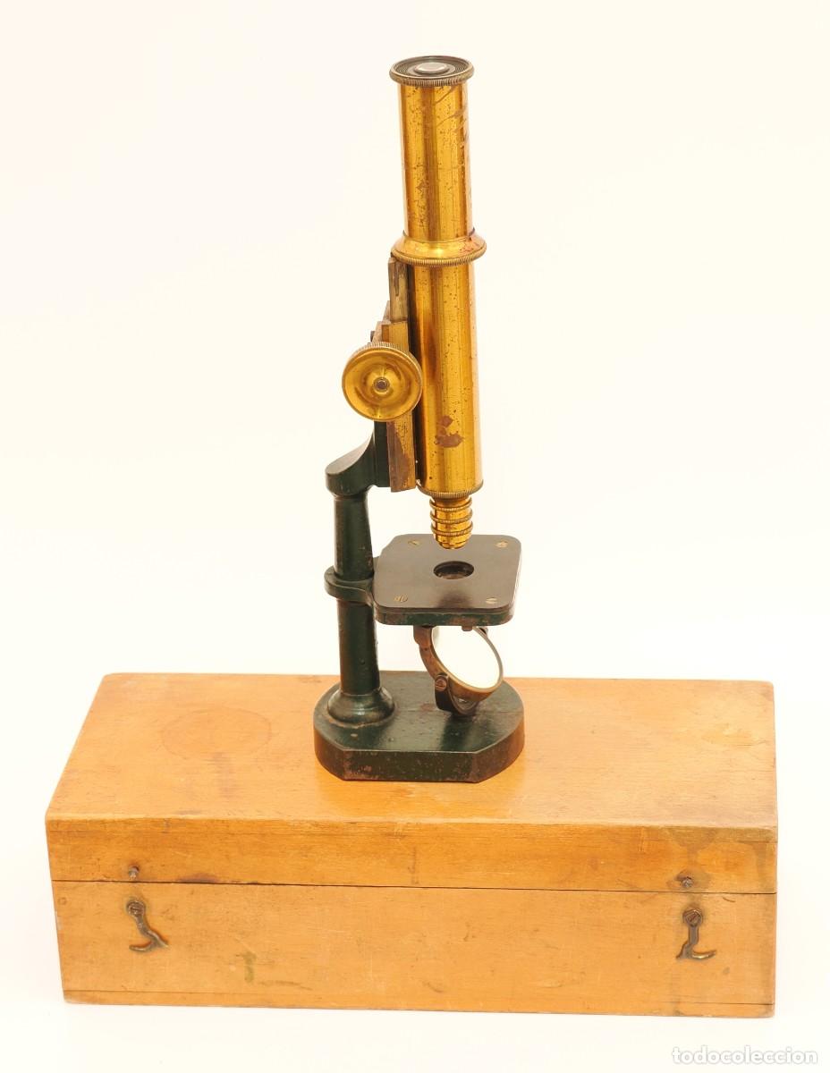 Antig&uuml;edades: Microscopio antiguo franc&eacute;s (c.1900) - Foto 1