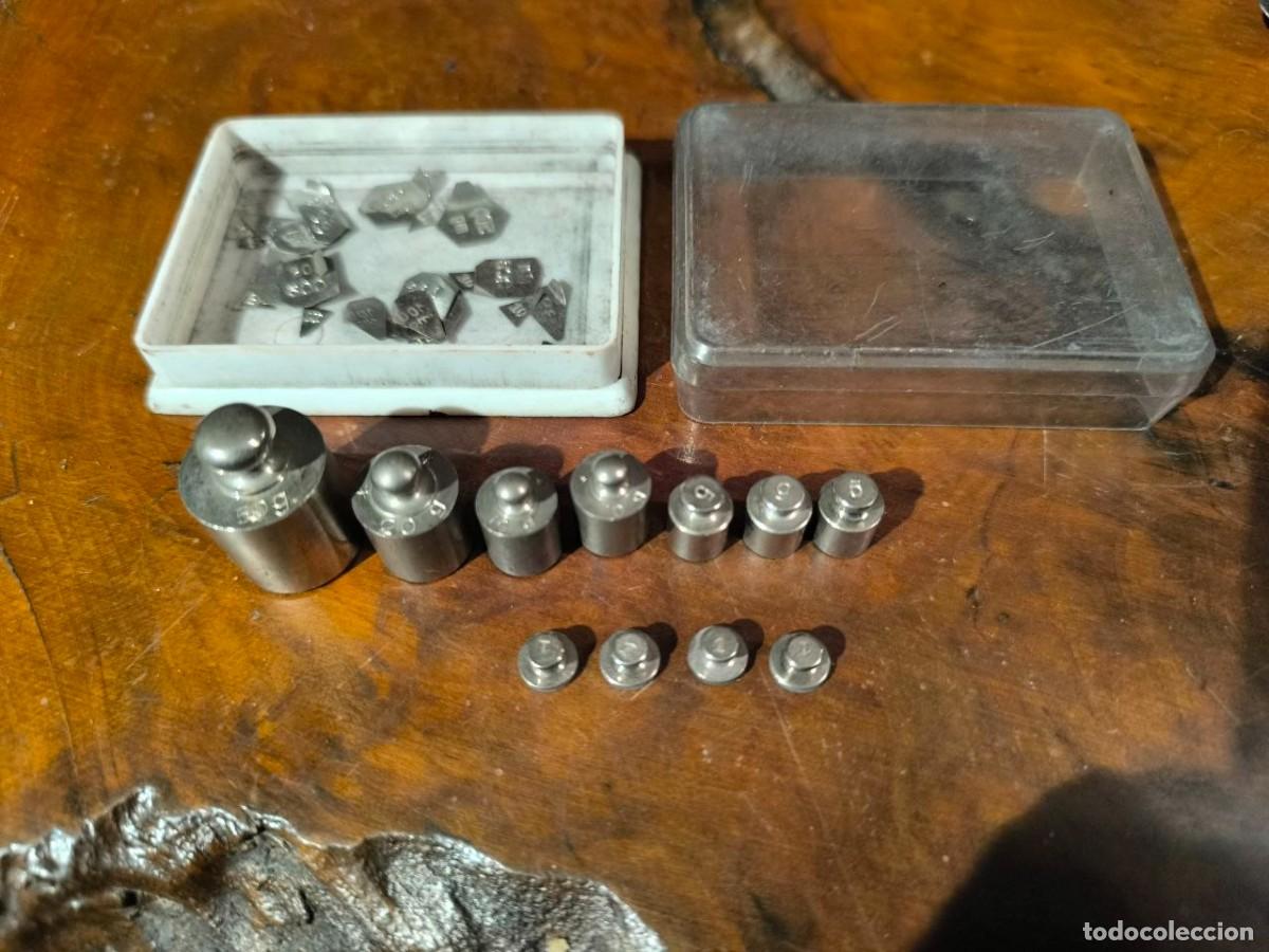Antig&uuml;edades: CAJA DE PESAS PARA BALANZA DE PRECISION - Foto 1