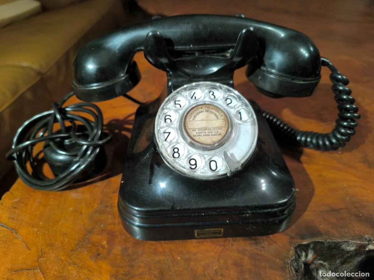 Tel&eacute;fonos: TEL&Eacute;FONO DE BAQUELITA DE EST&Aacute;NDAR EL&Eacute;CTRICA (ESPA&Ntilde;A) A&Ntilde;OS 30 - DIFICIL
