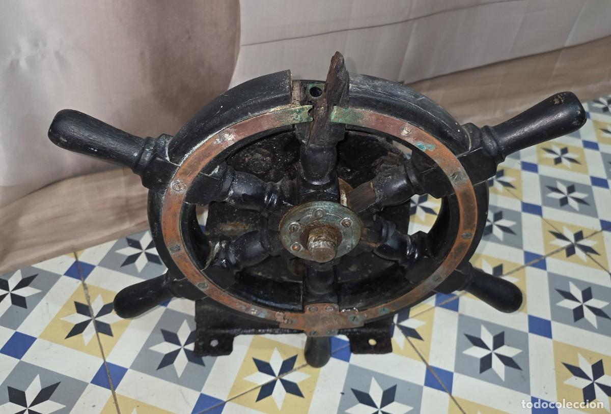 Antig&uuml;edades: Tim&oacute;n de barco antiguo (rueda de gobierno) - Foto 3