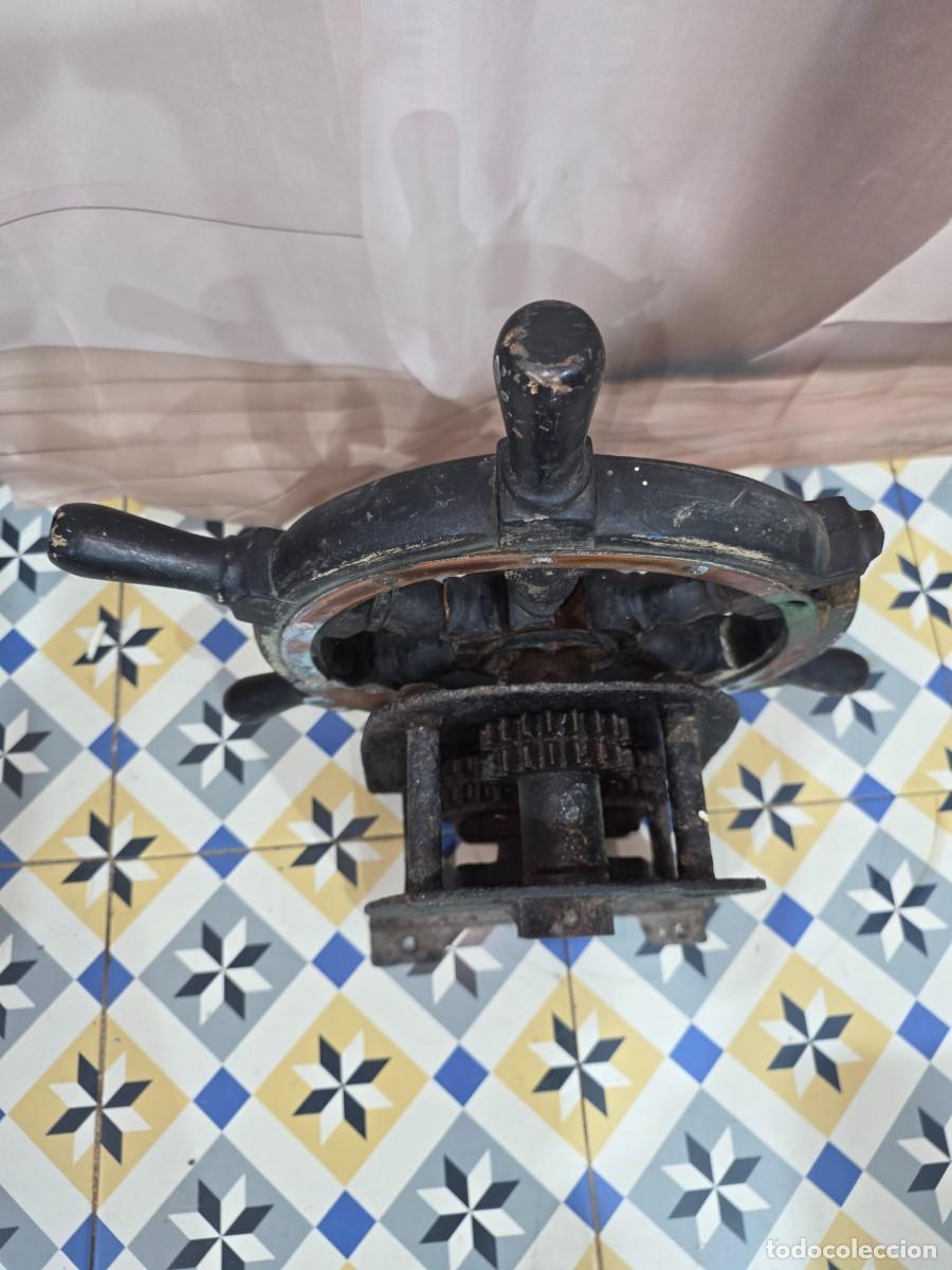 Antig&uuml;edades: Tim&oacute;n de barco antiguo (rueda de gobierno) - Foto 7