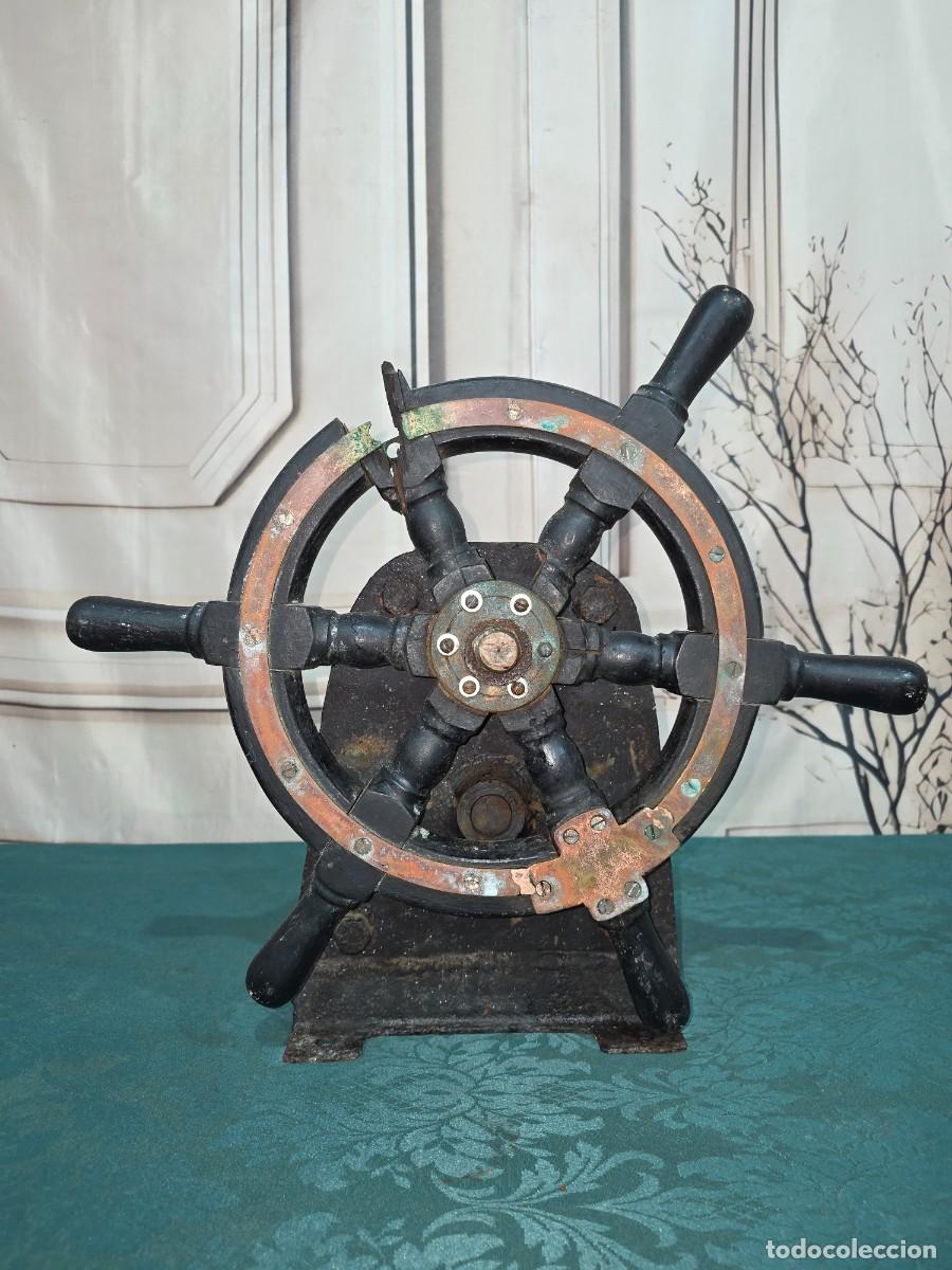Antig&uuml;edades: Tim&oacute;n de barco antiguo (rueda de gobierno) - Foto 9