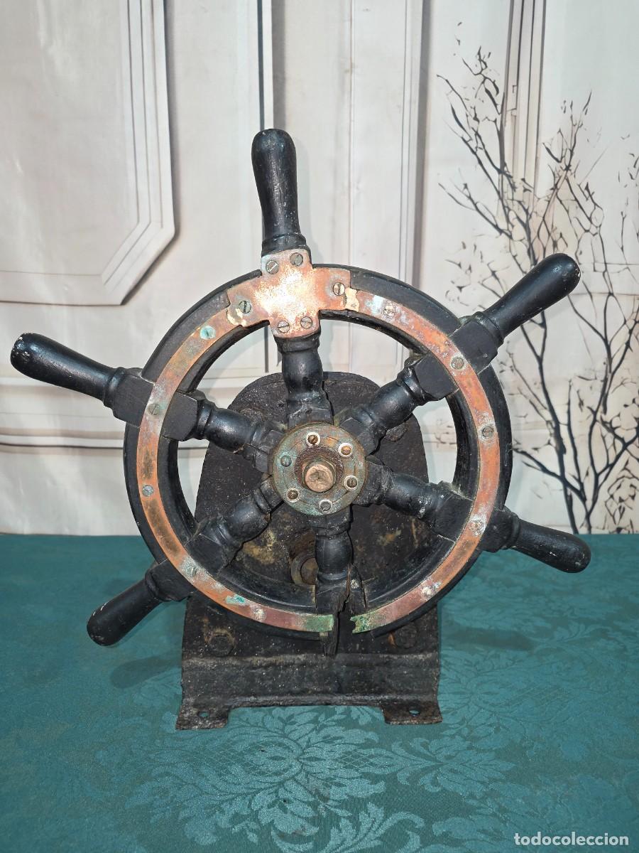 Antig&uuml;edades: Tim&oacute;n de barco antiguo (rueda de gobierno) - Foto 10