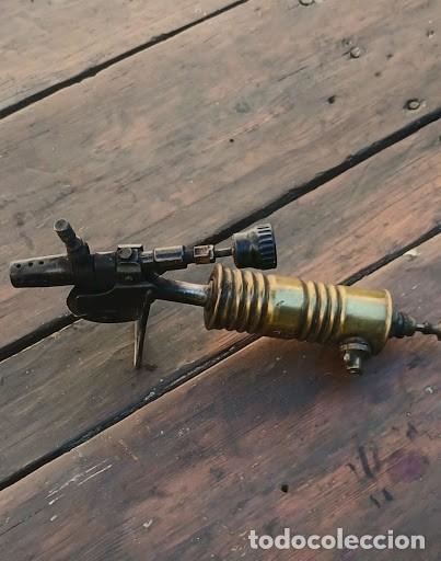 Antig&uuml;edades: Antiguo Soplete de Fontanero / Soldador XA PERROT de Lat&oacute;n (Vintage Industrial)