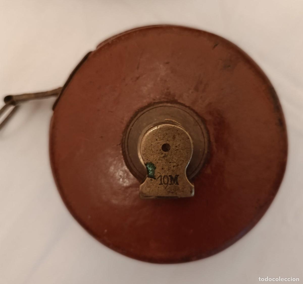 Antig&uuml;edades: Antigua Cinta M&eacute;trica de Cuero y Bronce 10M - Colecci&oacute;n
