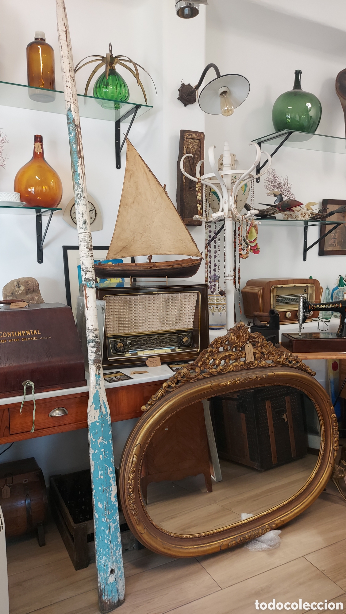 Antig&uuml;edades: Remo de madera antiguo circa 1930 - Foto 7