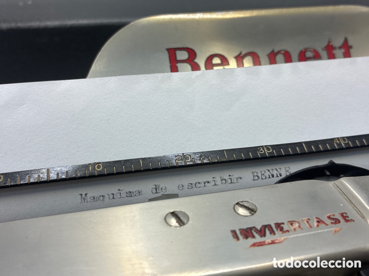 Antig&uuml;edades: M&aacute;quina de escribir Bennett. - Foto 4