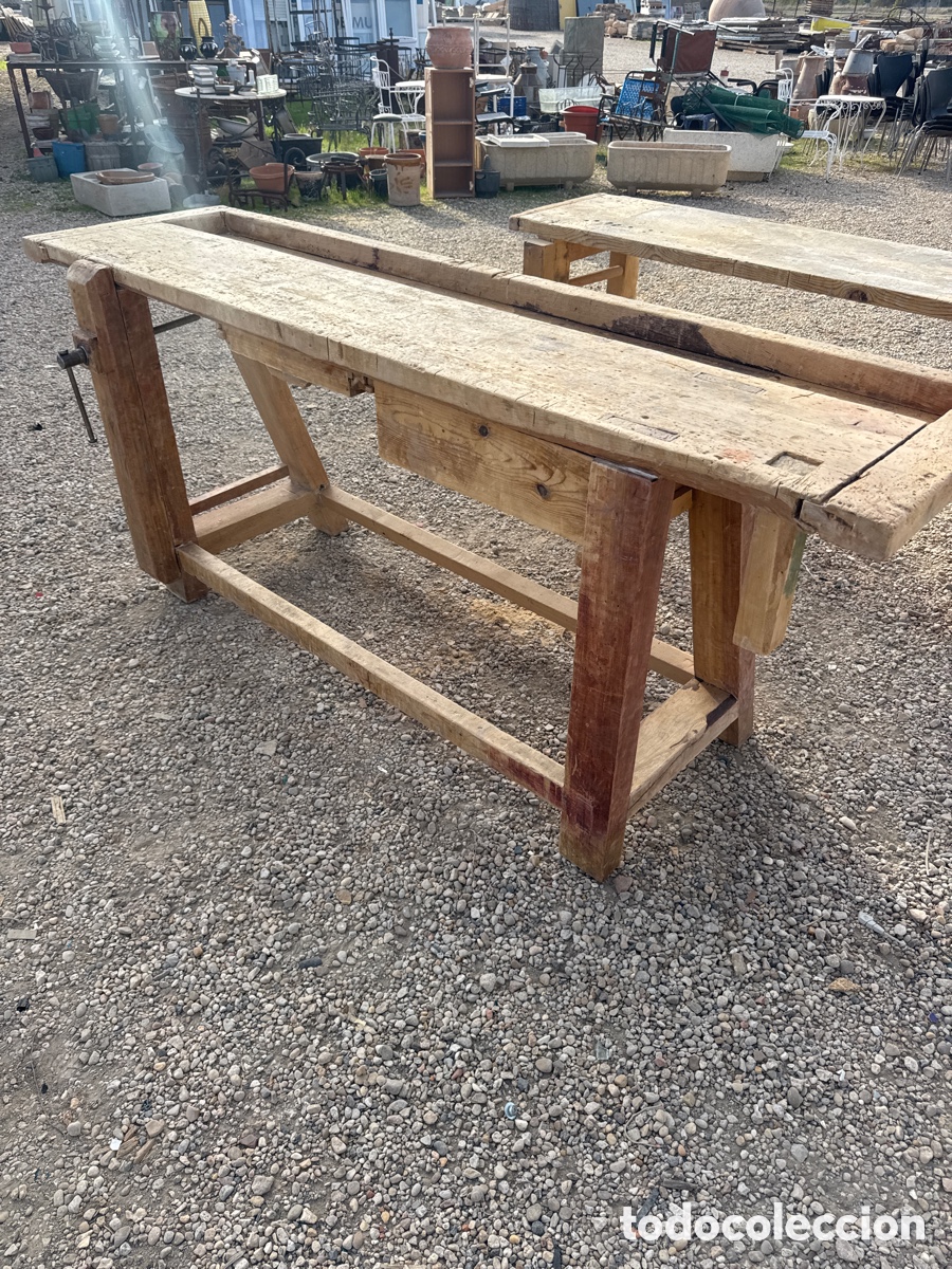 Antig&uuml;edades: Antiguo Banco Carpintero de Madera, de grande dimensiones