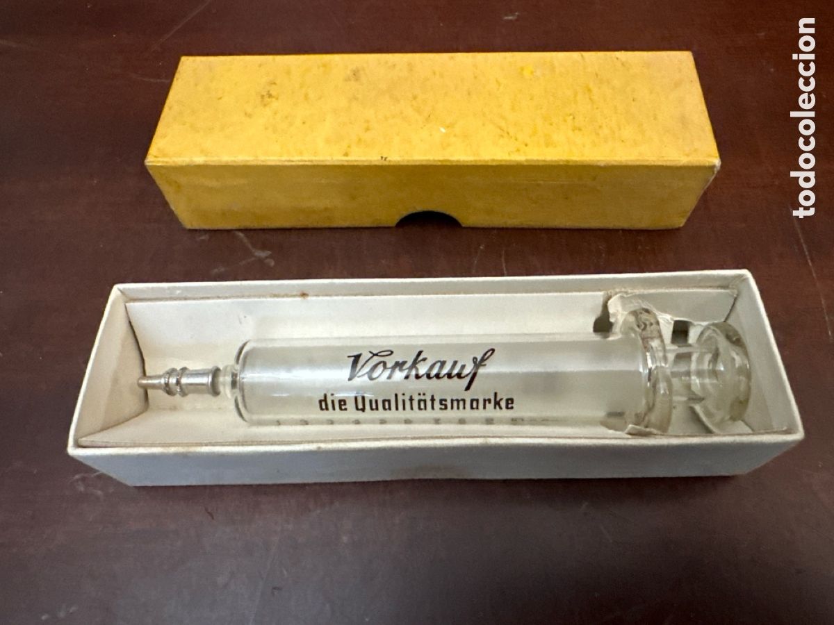 Antig&uuml;edades: JERINGUILLA DE CRISTAL 10 CC MARCA VORKAUF