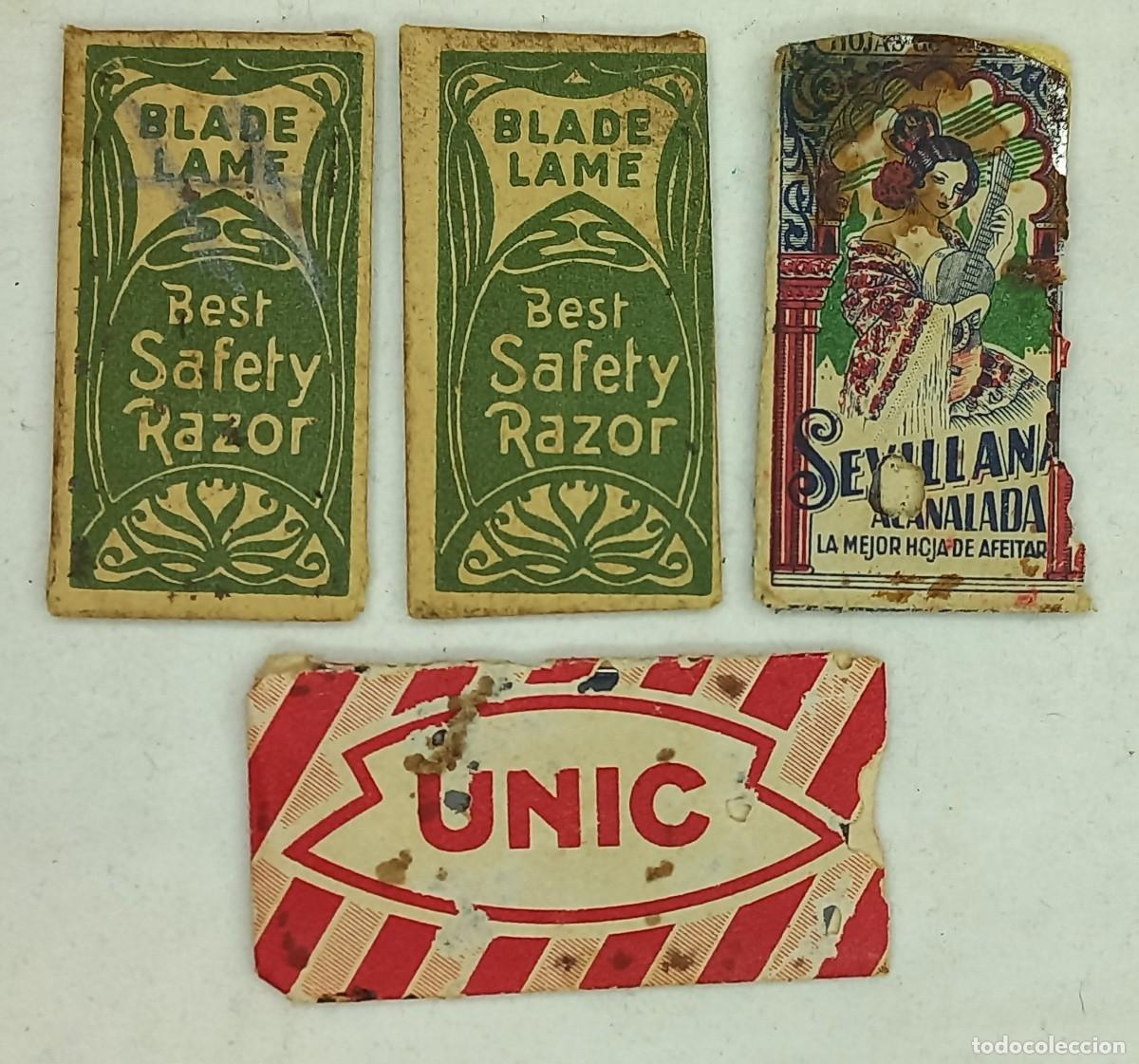 Antig&uuml;edades: CONJUNTO DE HOJAS DE AFEITAR - BLADE LANE , UNIC , SEVILLANA