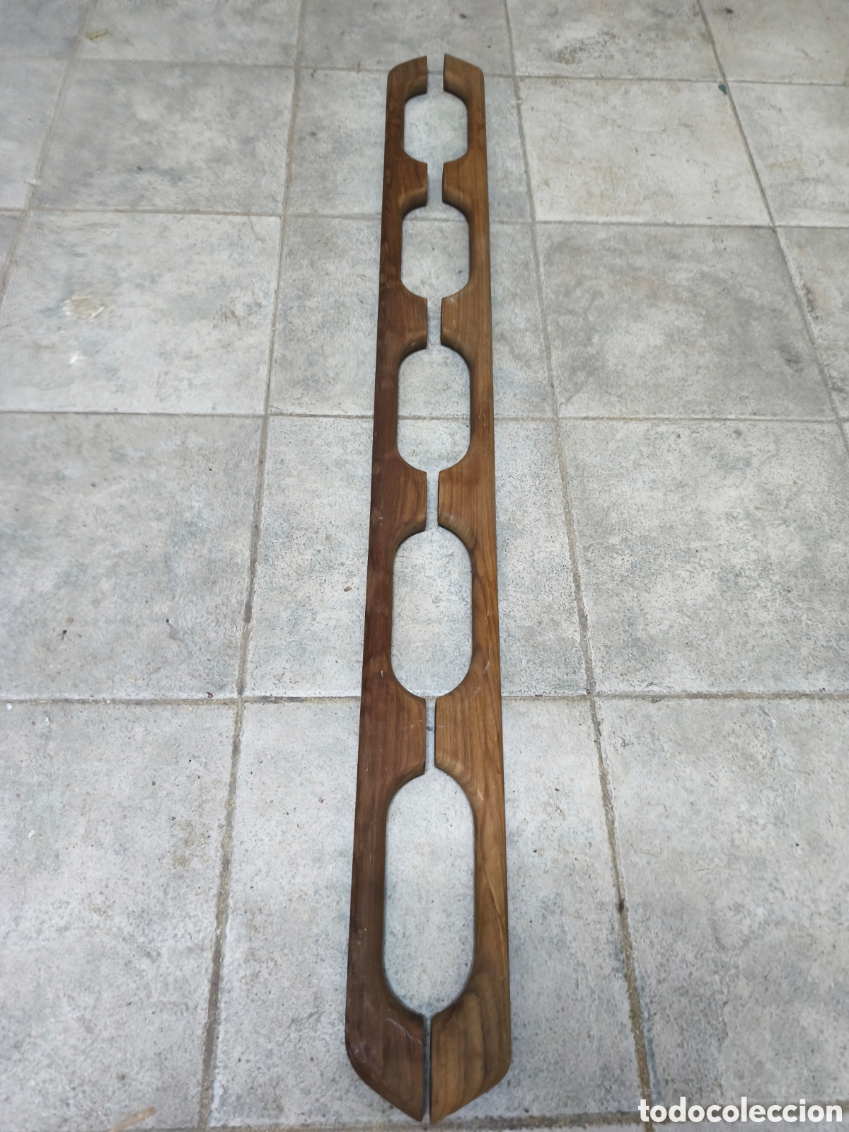 Antig&uuml;edades: Par de pasamanos n&aacute;uticos de madera noble (5 puentes) - NUEVOS A ESTRENAR