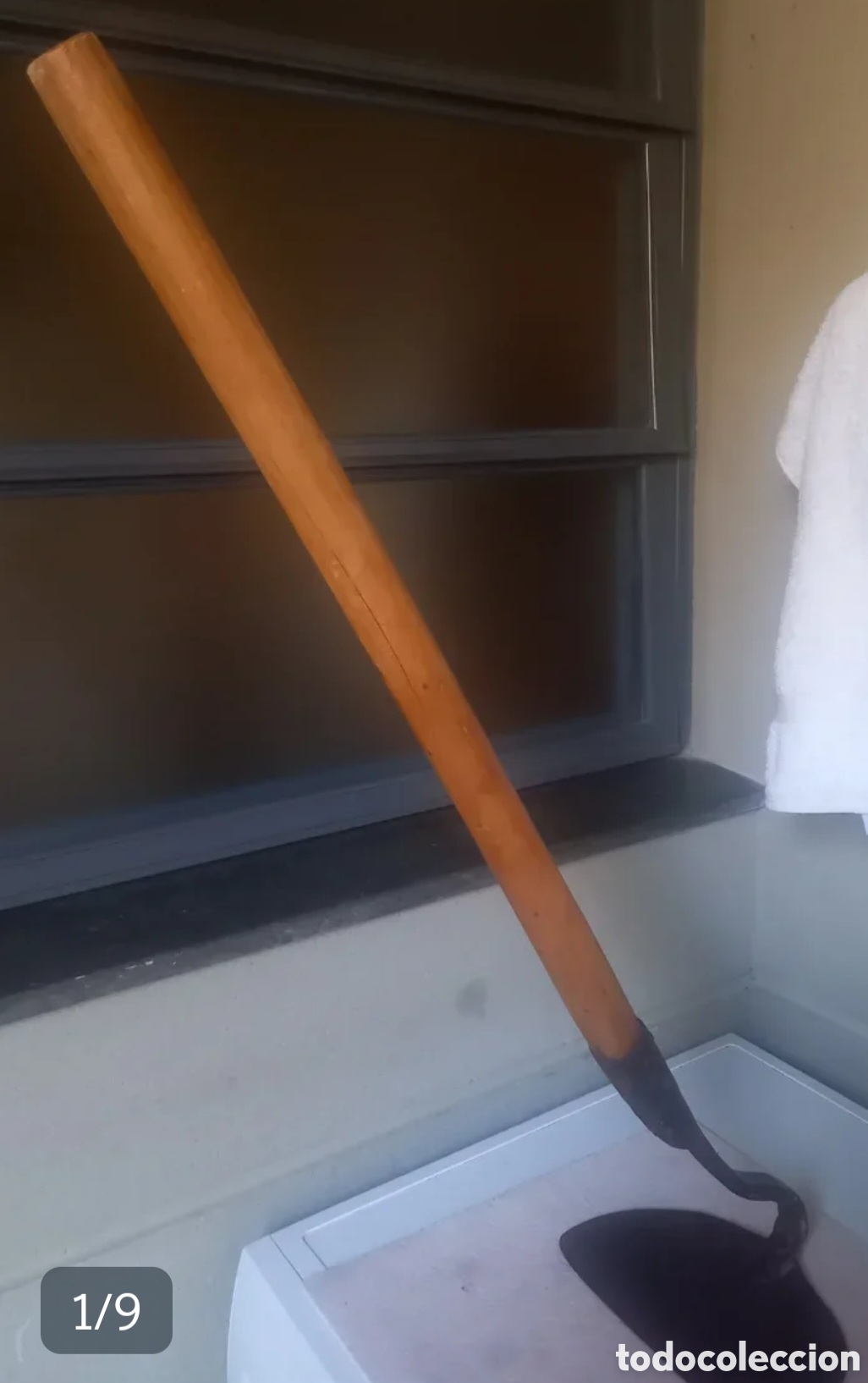 Antig&uuml;edades: Antigua Azada / Azad&oacute;n de Forja con Cuello de Cisne &ndash; Siglo XX
