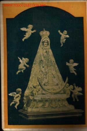 Antig&uuml;edades: VIRGEN CON NI&Ntilde;O y &Aacute;ngeles alrededor.. chapa ... A&ntilde;os 40-50