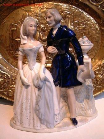 Antiques: Porcelana - Pareja de &Eacute;poca